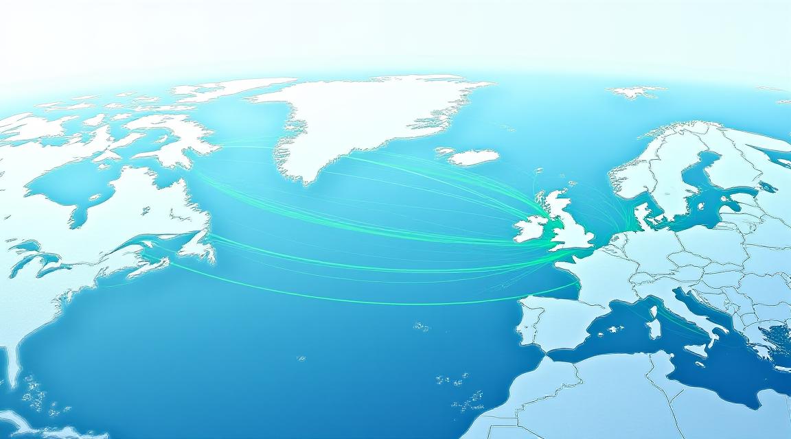 Dynamic map showing wind-assisted routing vectors